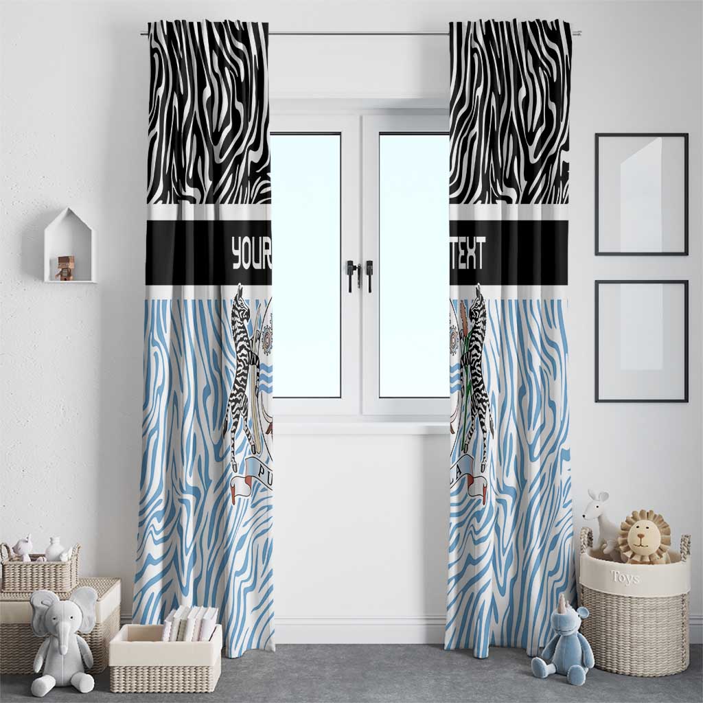 Botswana Personalized Window Curtain Zebra Skins Pattern - Wonder Print Shop