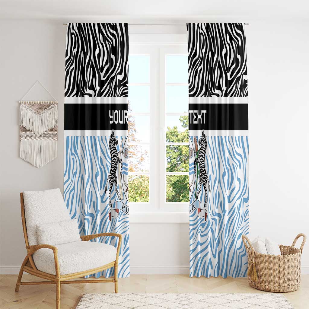 Botswana Personalized Window Curtain Zebra Skins Pattern - Wonder Print Shop