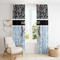 Botswana Personalized Window Curtain Zebra Skins Pattern - Wonder Print Shop