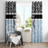 Botswana Personalized Window Curtain Zebra Skins Pattern - Wonder Print Shop