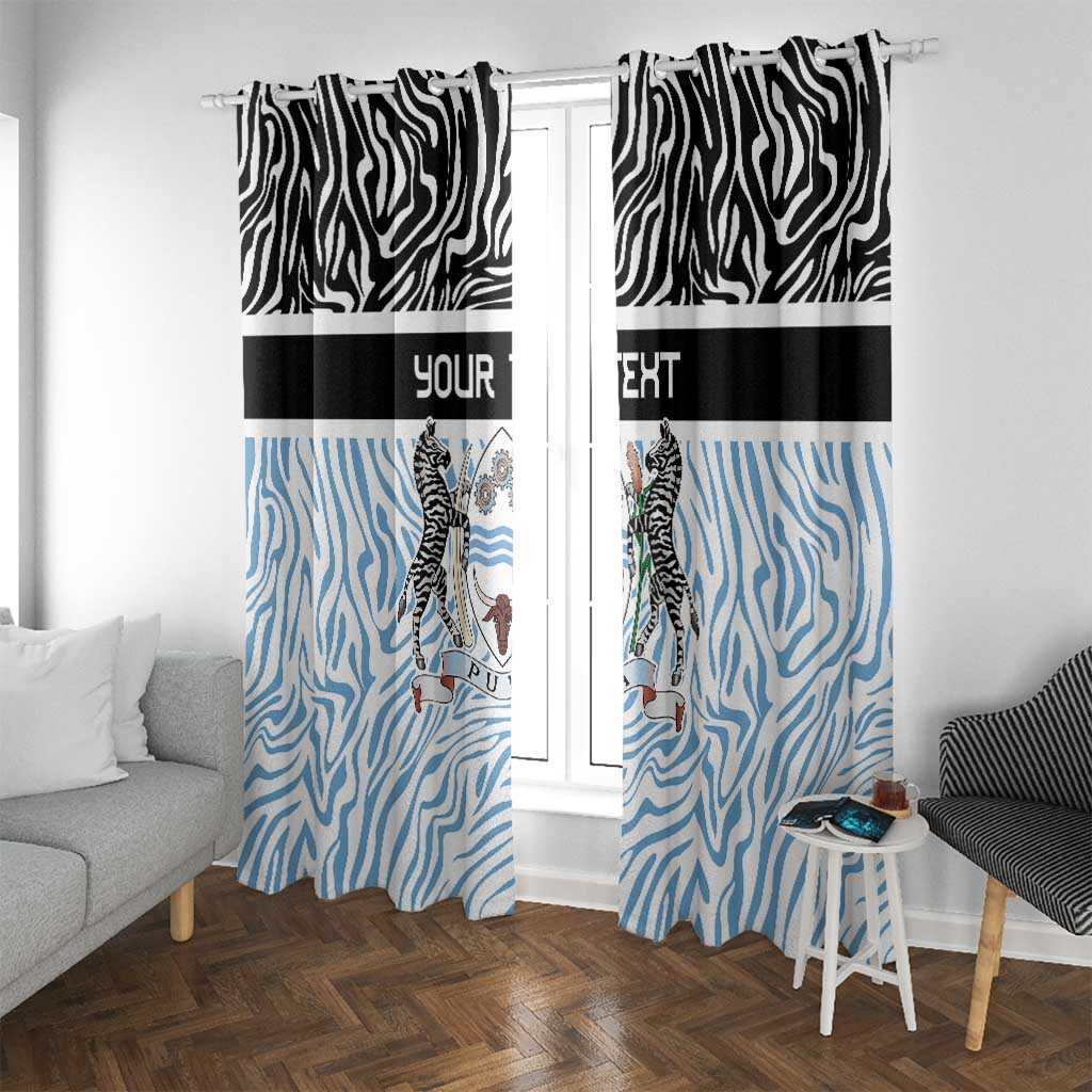 Botswana Personalized Window Curtain Zebra Skins Pattern - Wonder Print Shop