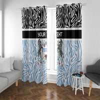 Botswana Personalized Window Curtain Zebra Skins Pattern - Wonder Print Shop