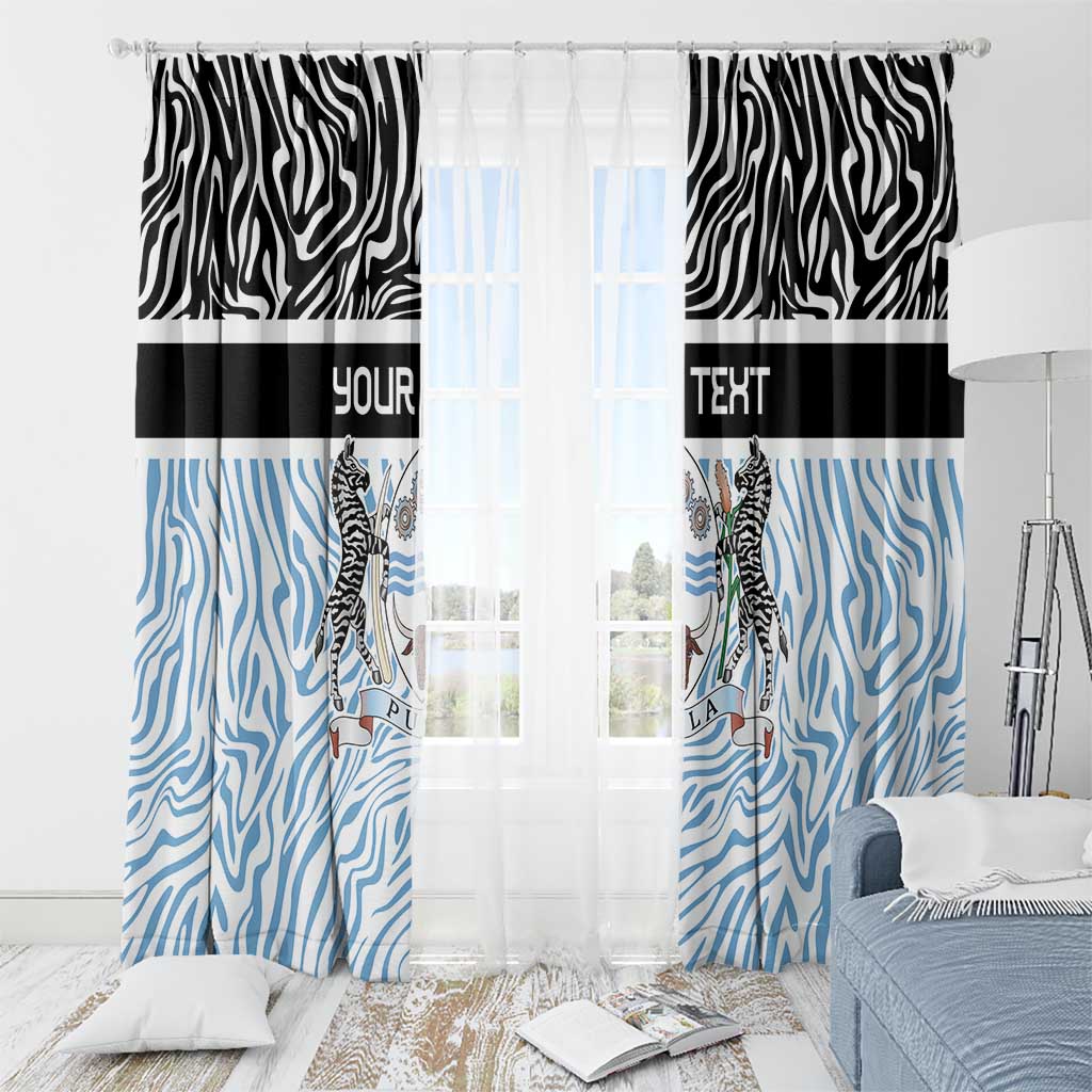 Botswana Personalized Window Curtain Zebra Skins Pattern - Wonder Print Shop