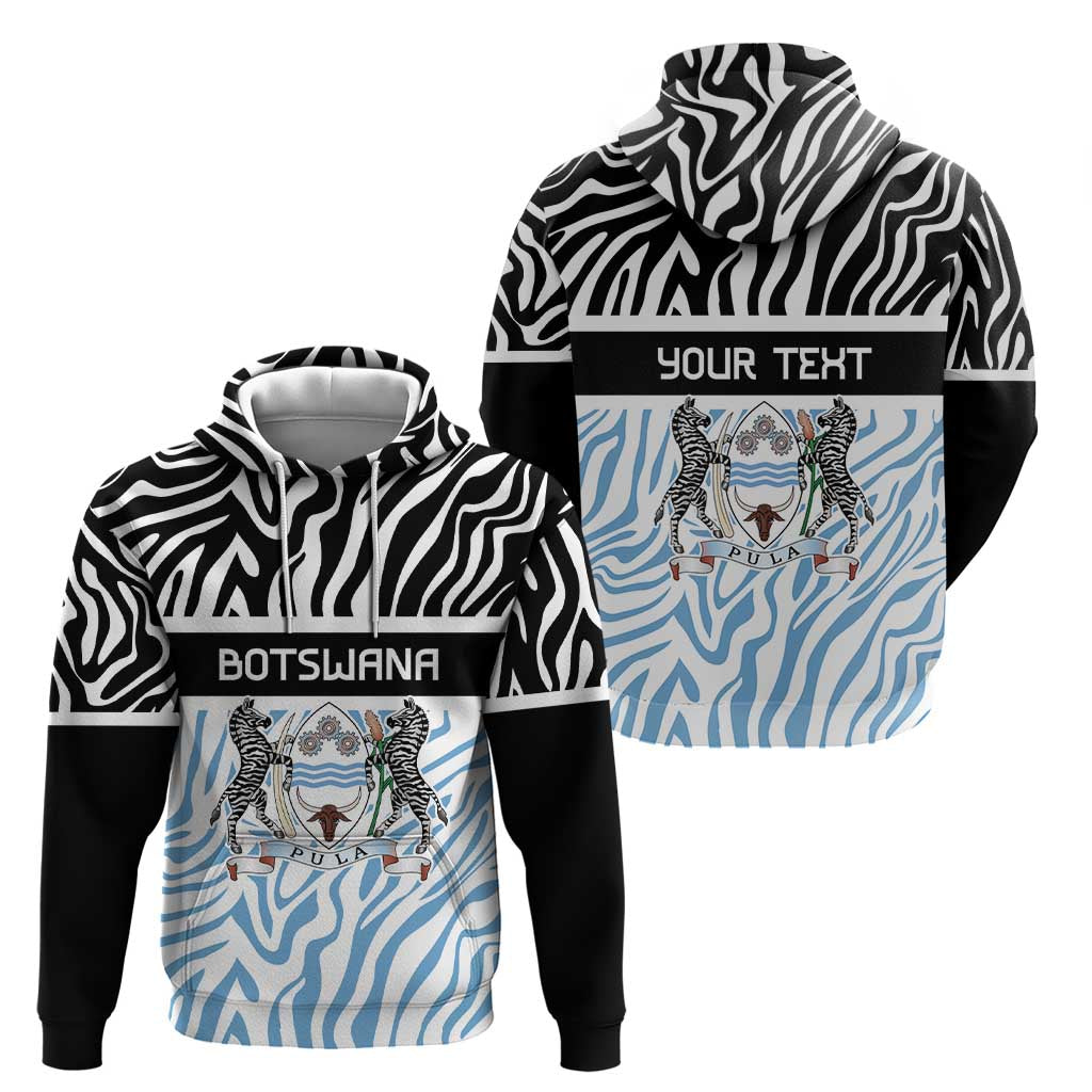 Botswana Personalized Zip Hoodie Zebra Skins Pattern - Wonder Print Shop