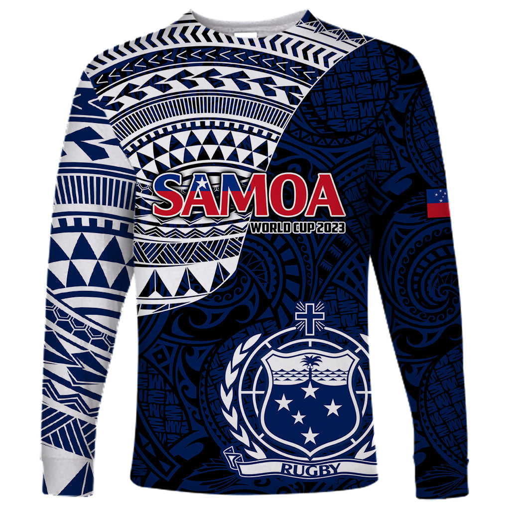 Samoa Rugby Long Sleeve Shirt Proud Samoa World Cup 2023 - Wonder Print Shop