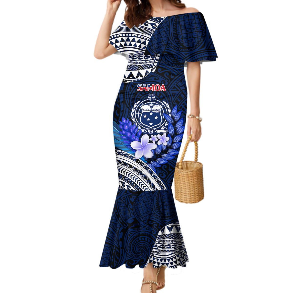 Samoa Rugby Mermaid Dress Proud Samoa World Cup 2023 - Wonder Print Shop