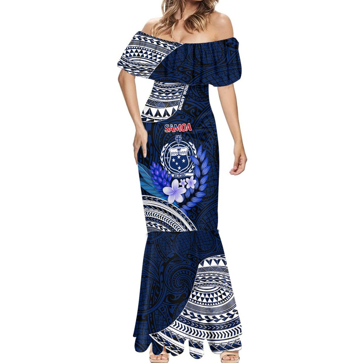Samoa Rugby Mermaid Dress Proud Samoa World Cup 2023 - Wonder Print Shop