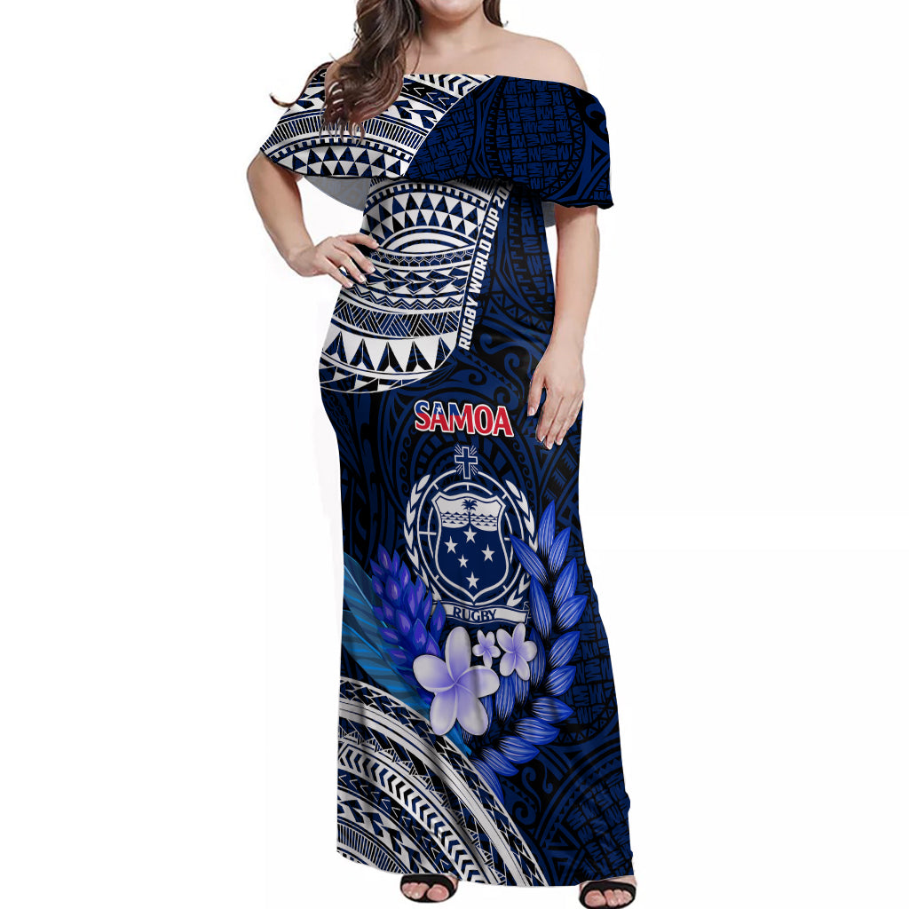 Samoa Rugby Off Shoulder Maxi Dress Proud Samoa World Cup 2023 - Wonder Print Shop