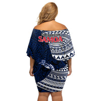 Samoa Rugby Off Shoulder Short Dress Proud Samoa World Cup 2023 - Wonder Print Shop