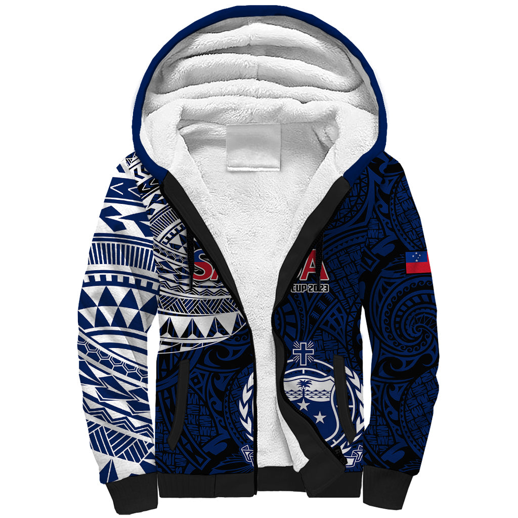 Samoa Rugby Sherpa Hoodie Proud Samoa World Cup 2023 - Wonder Print Shop