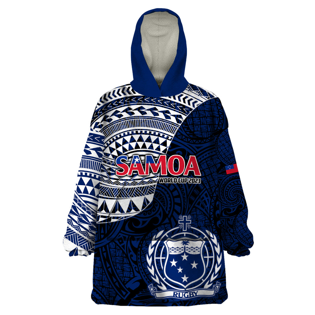Samoa Rugby Wearable Blanket Hoodie Proud Samoa World Cup 2023 - Wonder Print Shop