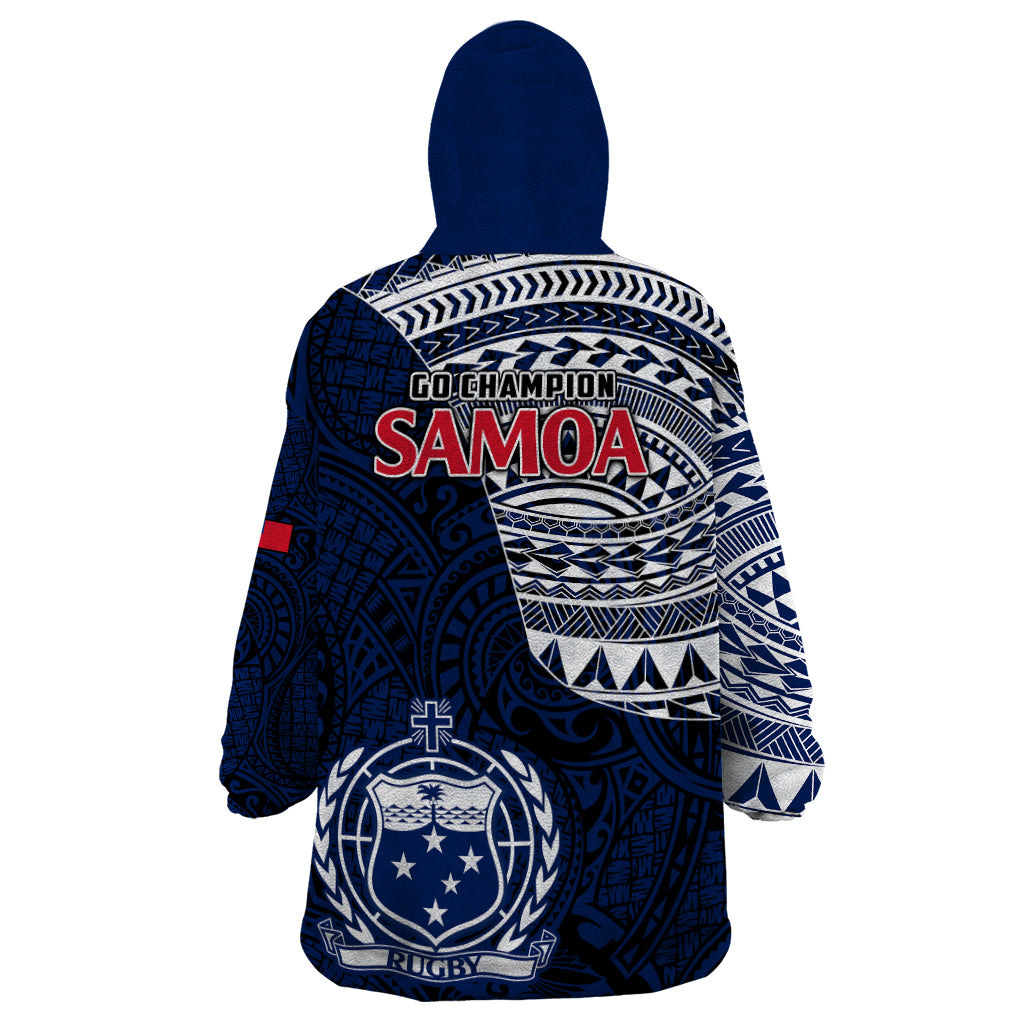Samoa Rugby Wearable Blanket Hoodie Proud Samoa World Cup 2023 - Wonder Print Shop