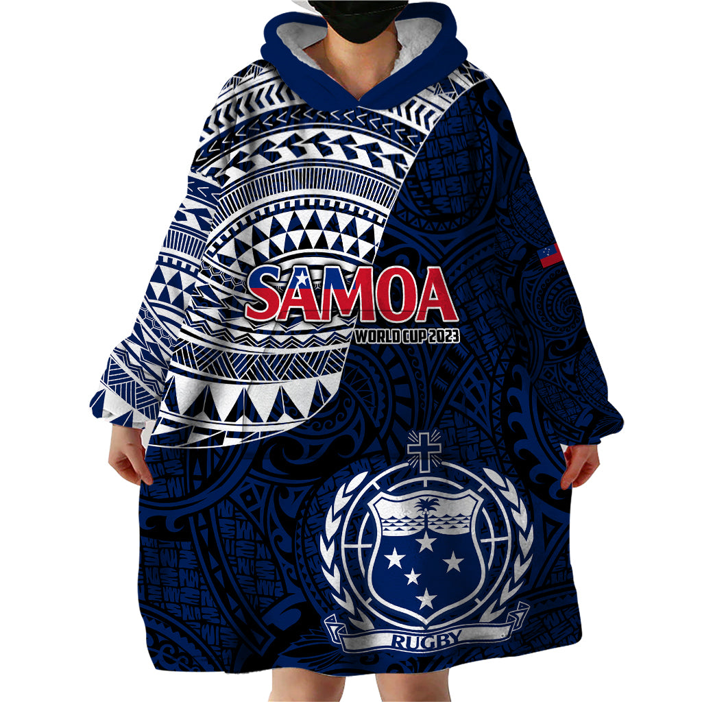 Samoa Rugby Wearable Blanket Hoodie Proud Samoa World Cup 2023 - Wonder Print Shop