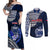 Custom Samoa Rugby Couples Matching Off Shoulder Maxi Dress and Long Sleeve Button Shirts Proud Samoa World Cup 2023 LT9 - Wonder Print Shop