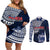 Custom Samoa Rugby Couples Matching Off Shoulder Short Dress and Long Sleeve Button Shirts Proud Samoa World Cup 2023 LT9 - Wonder Print Shop