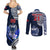 Custom Samoa Rugby Couples Matching Summer Maxi Dress and Long Sleeve Button Shirts Proud Samoa World Cup 2023 LT9 - Wonder Print Shop