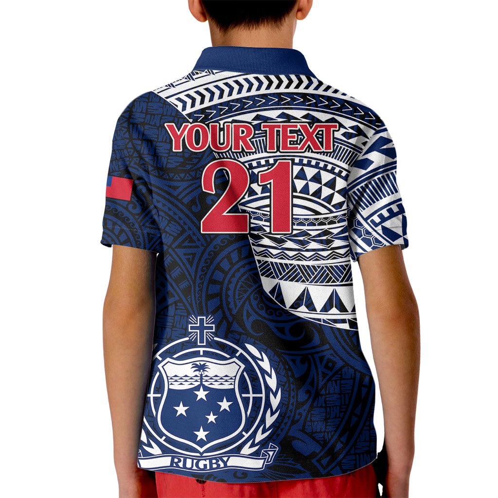 Custom Samoa Rugby Kid Polo Shirt Proud Samoa World Cup 2023 - Wonder Print Shop