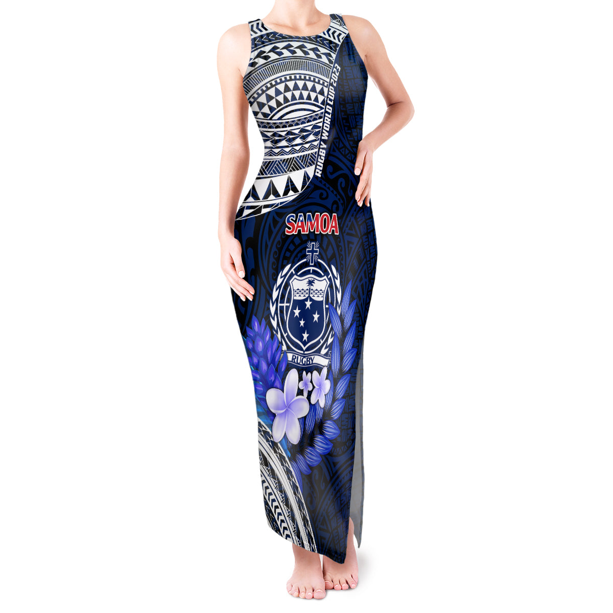 Custom Samoa Rugby Tank Maxi Dress Proud Samoa World Cup 2023 - Wonder Print Shop