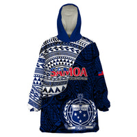 Custom Samoa Rugby Wearable Blanket Hoodie Proud Samoa World Cup 2023 - Wonder Print Shop