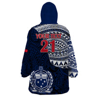 Custom Samoa Rugby Wearable Blanket Hoodie Proud Samoa World Cup 2023 - Wonder Print Shop