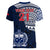 Custom Samoa Rugby Women V Neck T Shirt Proud Samoa World Cup 2023 - Wonder Print Shop