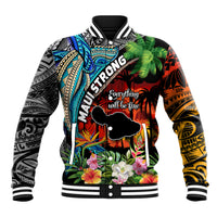 Hawaii Strong Maui Wildfire Baseball Jacket Pray For Lahaina Maui LT9 - Wonder Print Shop
