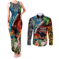 Hawaii Strong Maui Wildfire Couples Matching Tank Maxi Dress and Long Sleeve Button Shirts Pray For Lahaina Maui LT9 - Wonder Print Shop