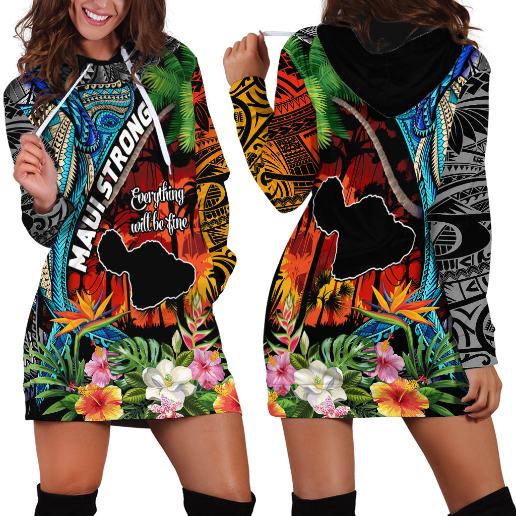 Hawaii Strong Maui Wildfire Hoodie Dress Pray For Lahaina Maui - Wonder Print Shop