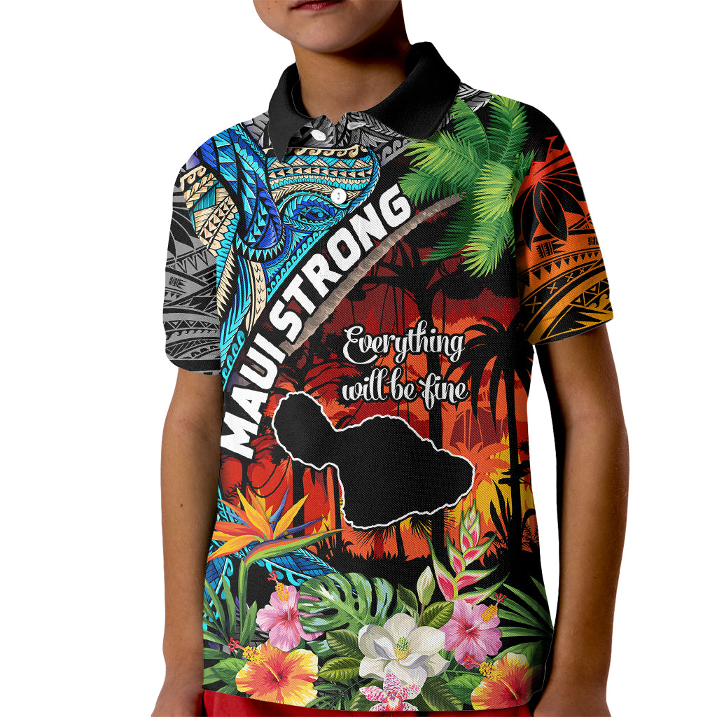 Hawaii Strong Maui Wildfire Kid Polo Shirt Pray For Lahaina Maui - Wonder Print Shop