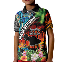 Hawaii Strong Maui Wildfire Kid Polo Shirt Pray For Lahaina Maui - Wonder Print Shop