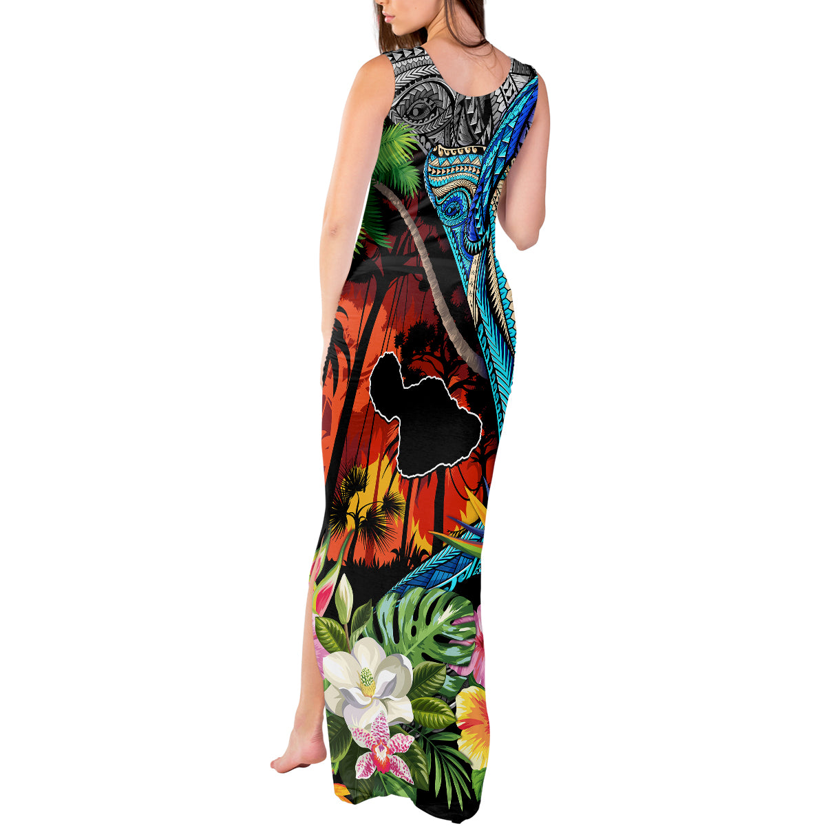 Hawaii Strong Maui Wildfire Tank Maxi Dress Pray For Lahaina Maui - Wonder Print Shop