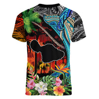 Hawaii Strong Maui Wildfire Women V Neck T Shirt Pray For Lahaina Maui - Wonder Print Shop