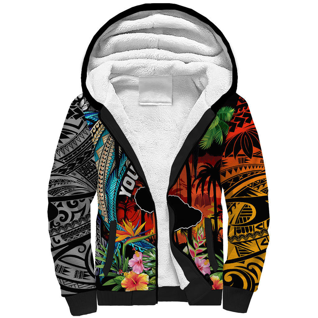 Personalised Hawaii Strong Maui Wildfire Sherpa Hoodie Pray For Lahaina Maui - Wonder Print Shop