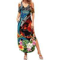 Personalised Hawaii Strong Maui Wildfire Summer Maxi Dress Pray For Lahaina Maui - Wonder Print Shop