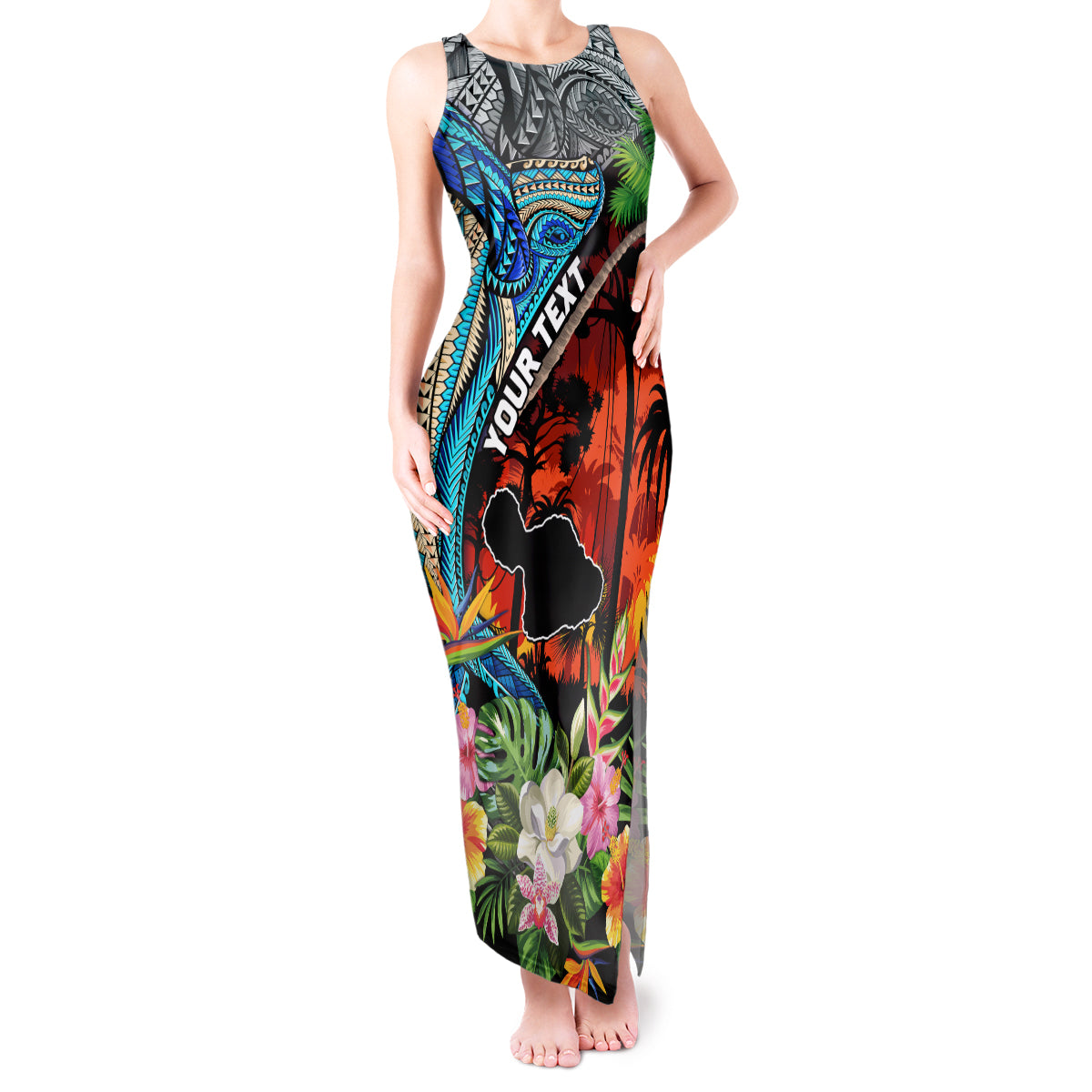 Personalised Hawaii Strong Maui Wildfire Tank Maxi Dress Pray For Lahaina Maui - Wonder Print Shop