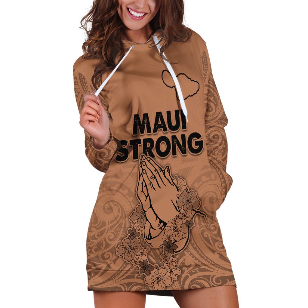 Hawaii Strong Maui Wildfire Hoodie Dress No1 - Wonder Print Shop