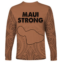Hawaii Strong Maui Wildfire Long Sleeve Shirt No1 - Wonder Print Shop
