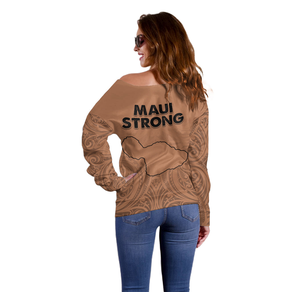 Hawaii Strong Maui Wildfire Off Shoulder Sweater No1 - Wonder Print Shop