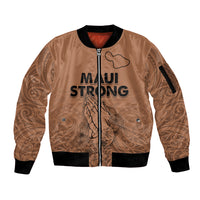 Hawaii Strong Maui Wildfire Sleeve Zip Bomber Jacket No1 - Wonder Print Shop