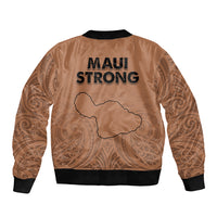 Hawaii Strong Maui Wildfire Sleeve Zip Bomber Jacket No1 - Wonder Print Shop