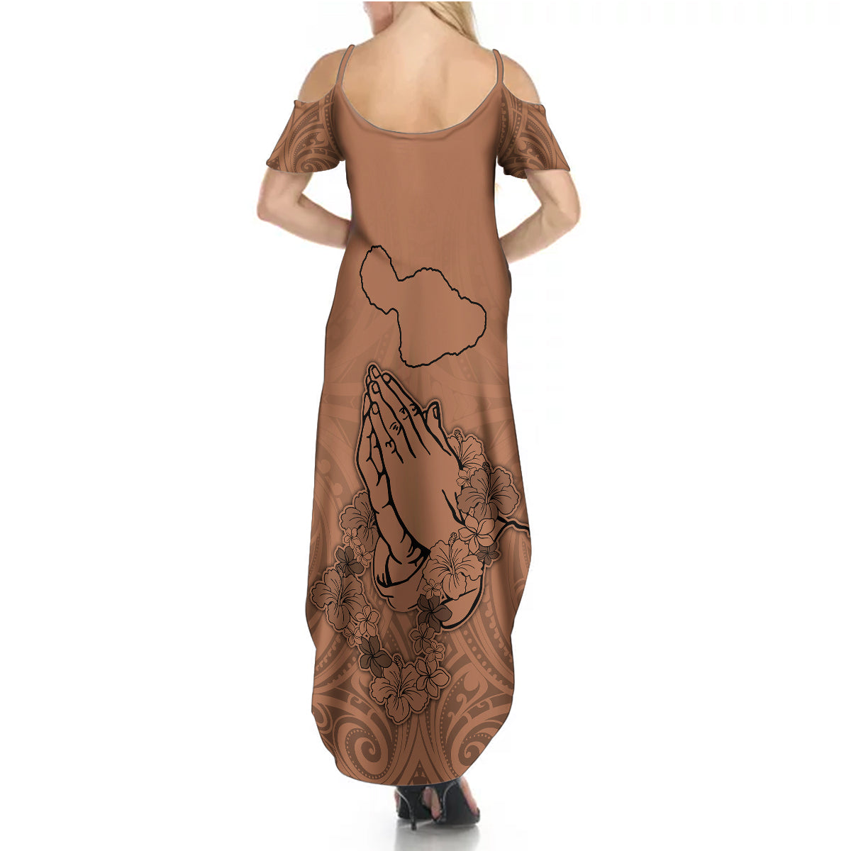 Hawaii Strong Maui Wildfire Summer Maxi Dress No1 - Wonder Print Shop