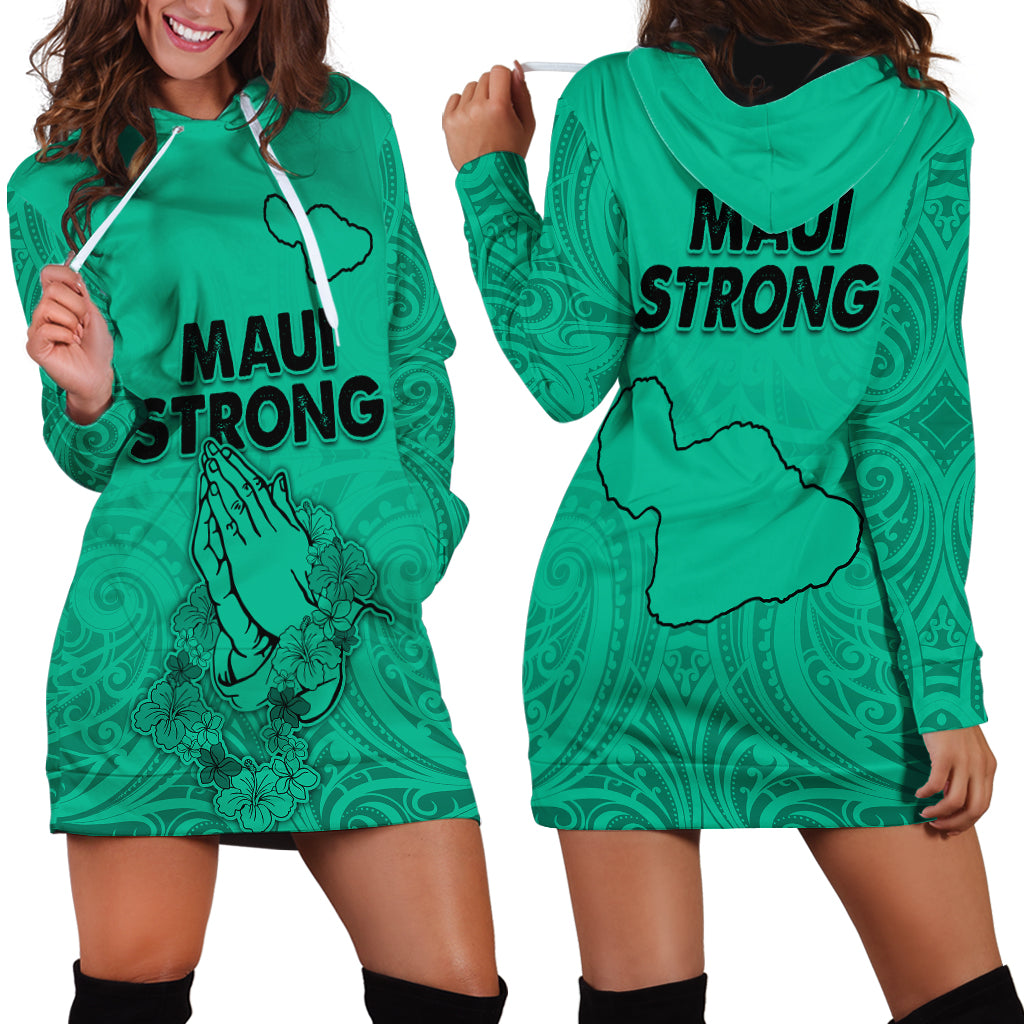 Hawaii Strong Maui Wildfire Hoodie Dress No2 - Wonder Print Shop