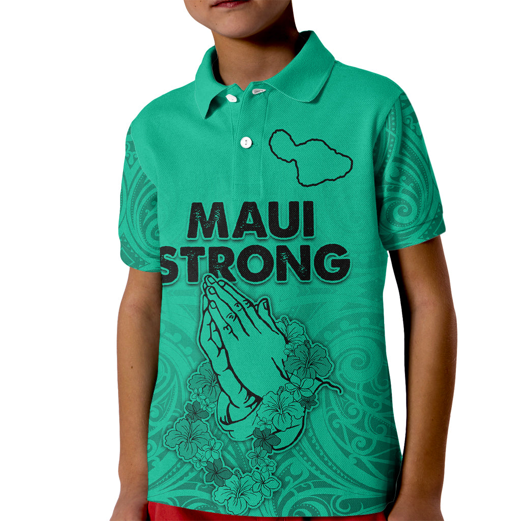 Hawaii Strong Maui Wildfire Kid Polo Shirt No2 - Wonder Print Shop