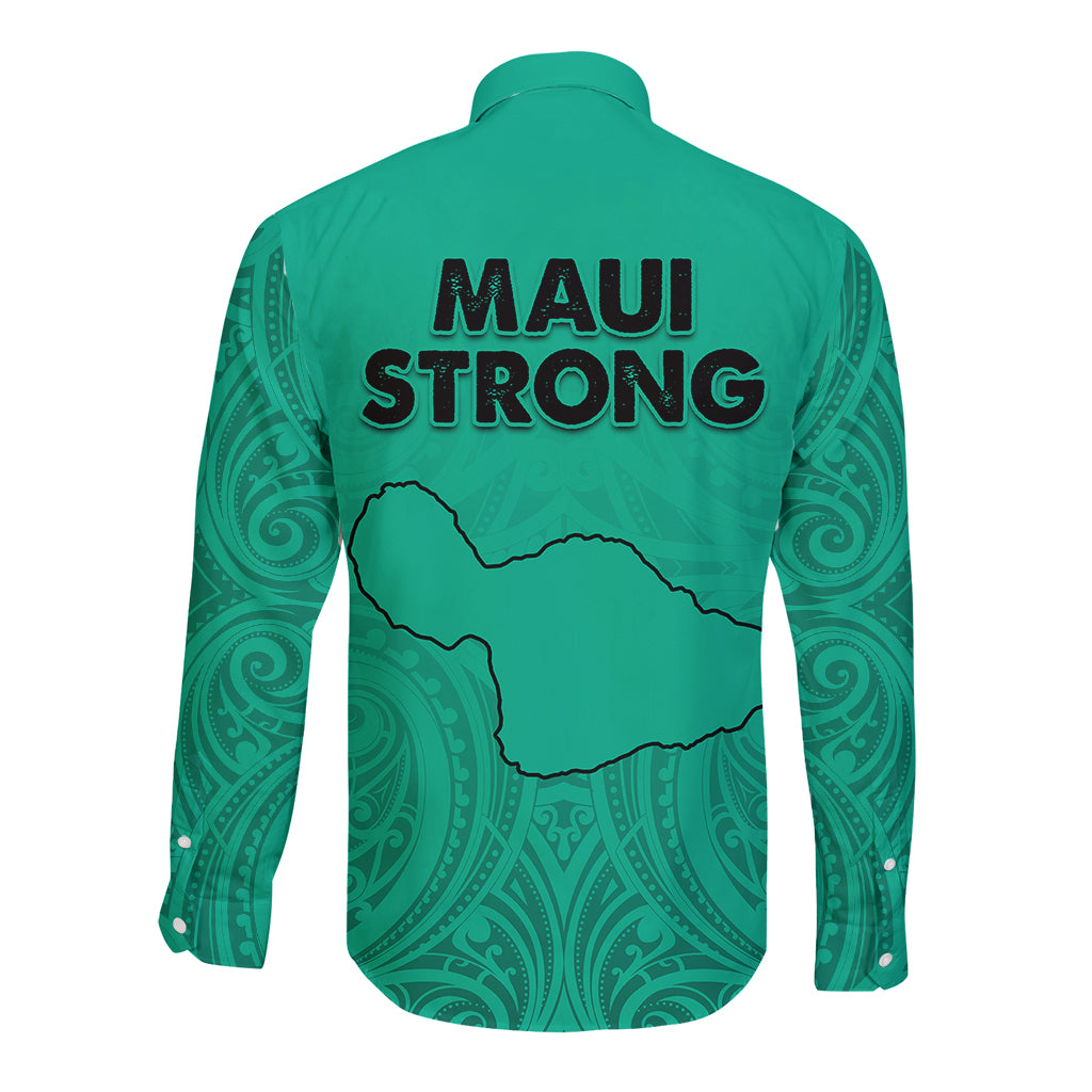 Hawaii Strong Maui Wildfire Long Sleeve Button Shirt No2 - Wonder Print Shop