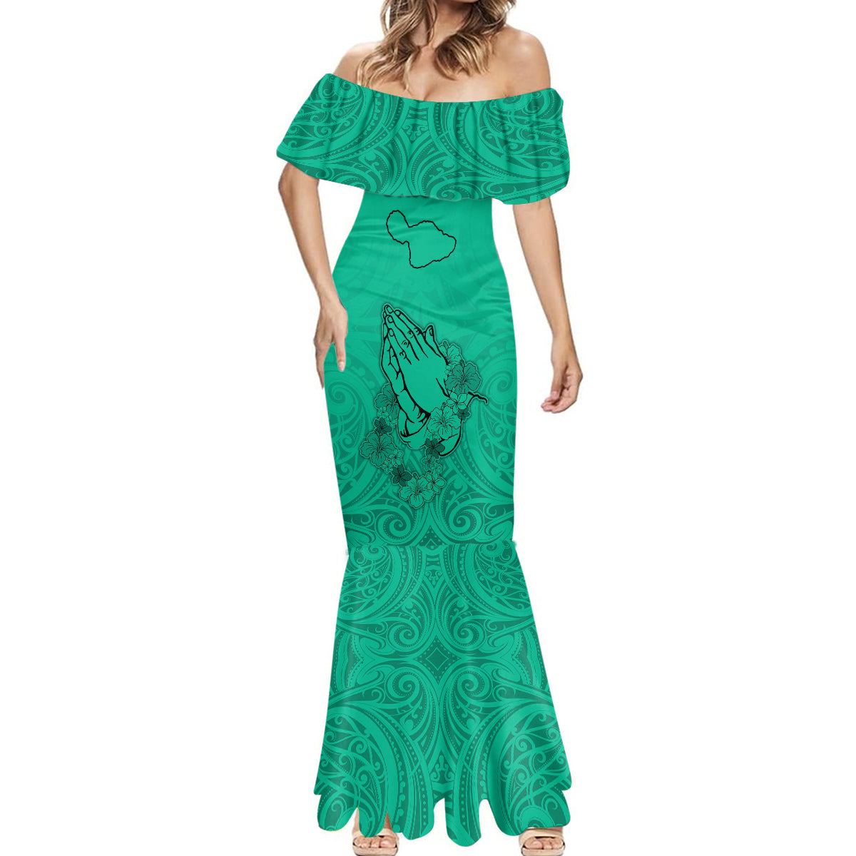 Hawaii Strong Maui Wildfire Mermaid Dress No2 - Wonder Print Shop
