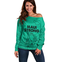 Hawaii Strong Maui Wildfire Off Shoulder Sweater No2 - Wonder Print Shop