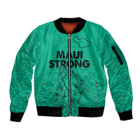 Hawaii Strong Maui Wildfire Sleeve Zip Bomber Jacket No2 - Wonder Print Shop