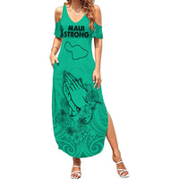 Hawaii Strong Maui Wildfire Summer Maxi Dress No2 - Wonder Print Shop