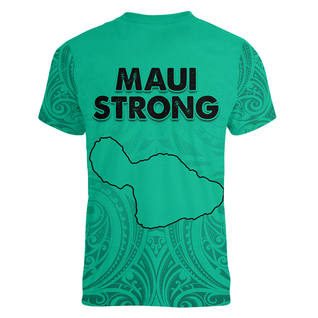 Hawaii Strong Maui Wildfire Women V Neck T Shirt No2 - Wonder Print Shop