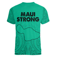 Hawaii Strong Maui Wildfire Women V Neck T Shirt No2 - Wonder Print Shop
